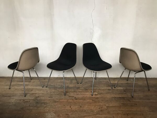 Série de 4 chaises DSX by Charles Eames par Herman Miller 1970