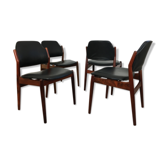 Lots de 4 chaises scandinave Arne Vodder Sibast années 1950