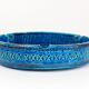 Aldo Londi Bitossi very large round ashtray Rimini blue enamel mid-century, 1950s