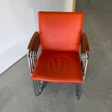 Set of 4 designer chairs by Erik Munnikhof for Leolux in chrome.