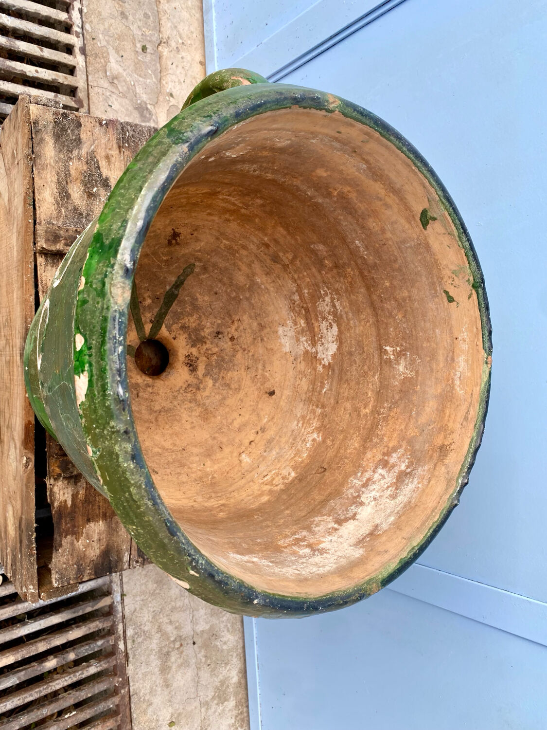 Varnished terracotta jar