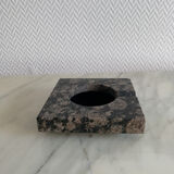 Cendrier en marbre moucheté gris et noir