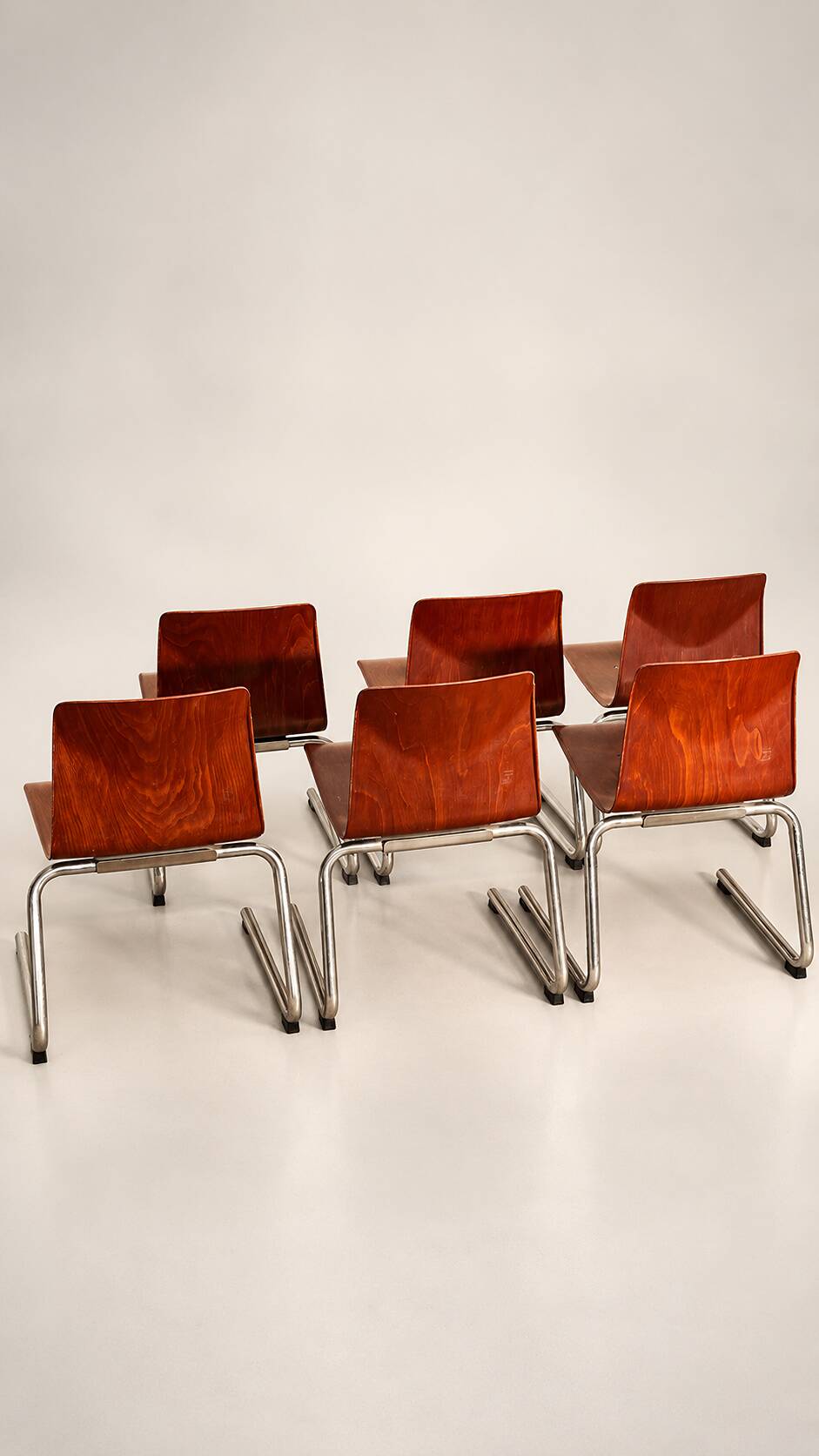 Set of 6 Vintage Thur Op Seat Chairs – Pagholz 1960s