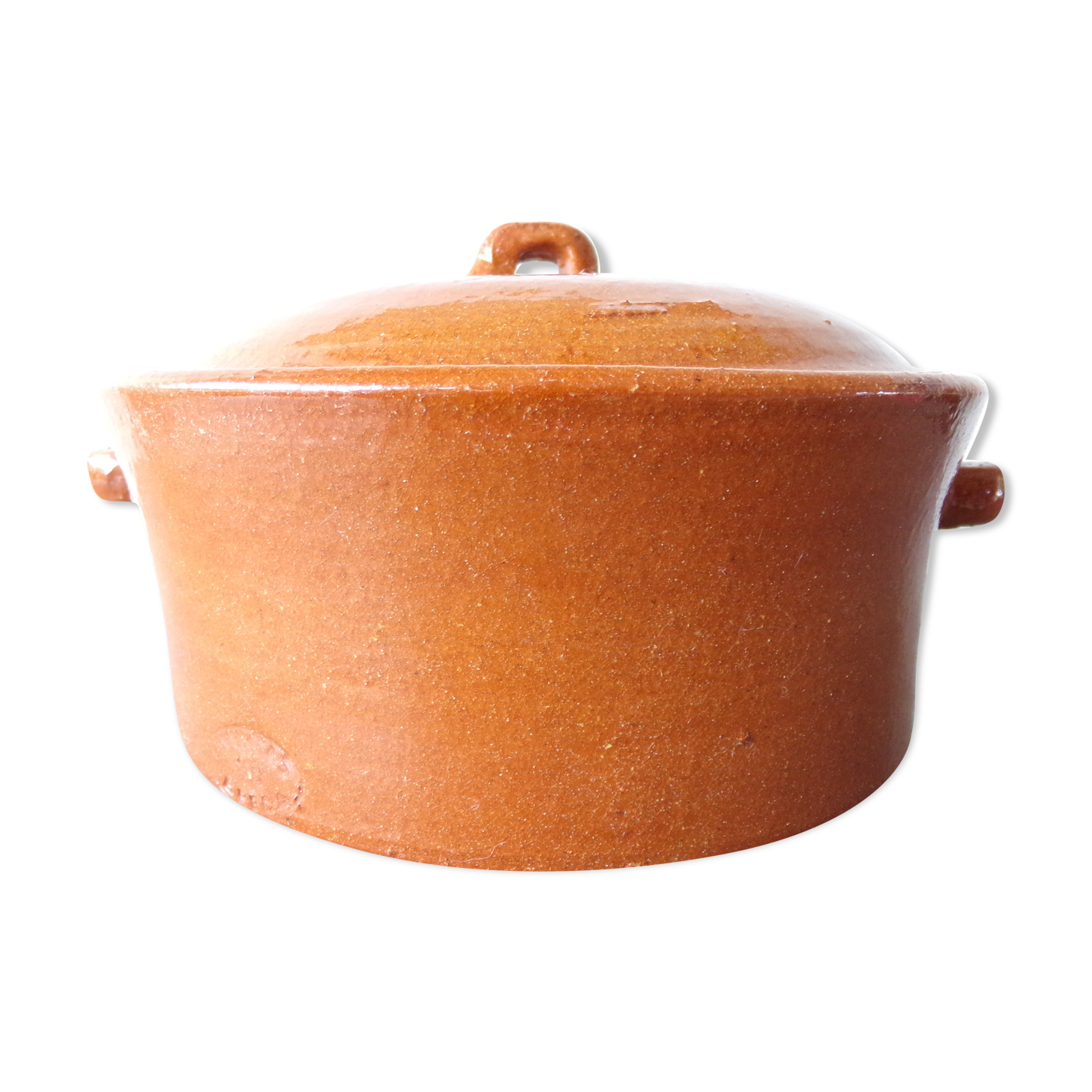 Glazed terracotta casserole