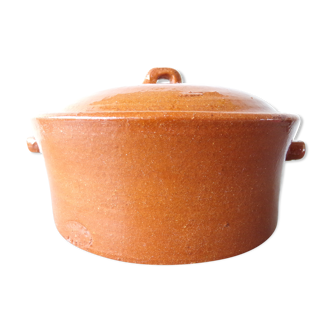 Glazed terracotta casserole