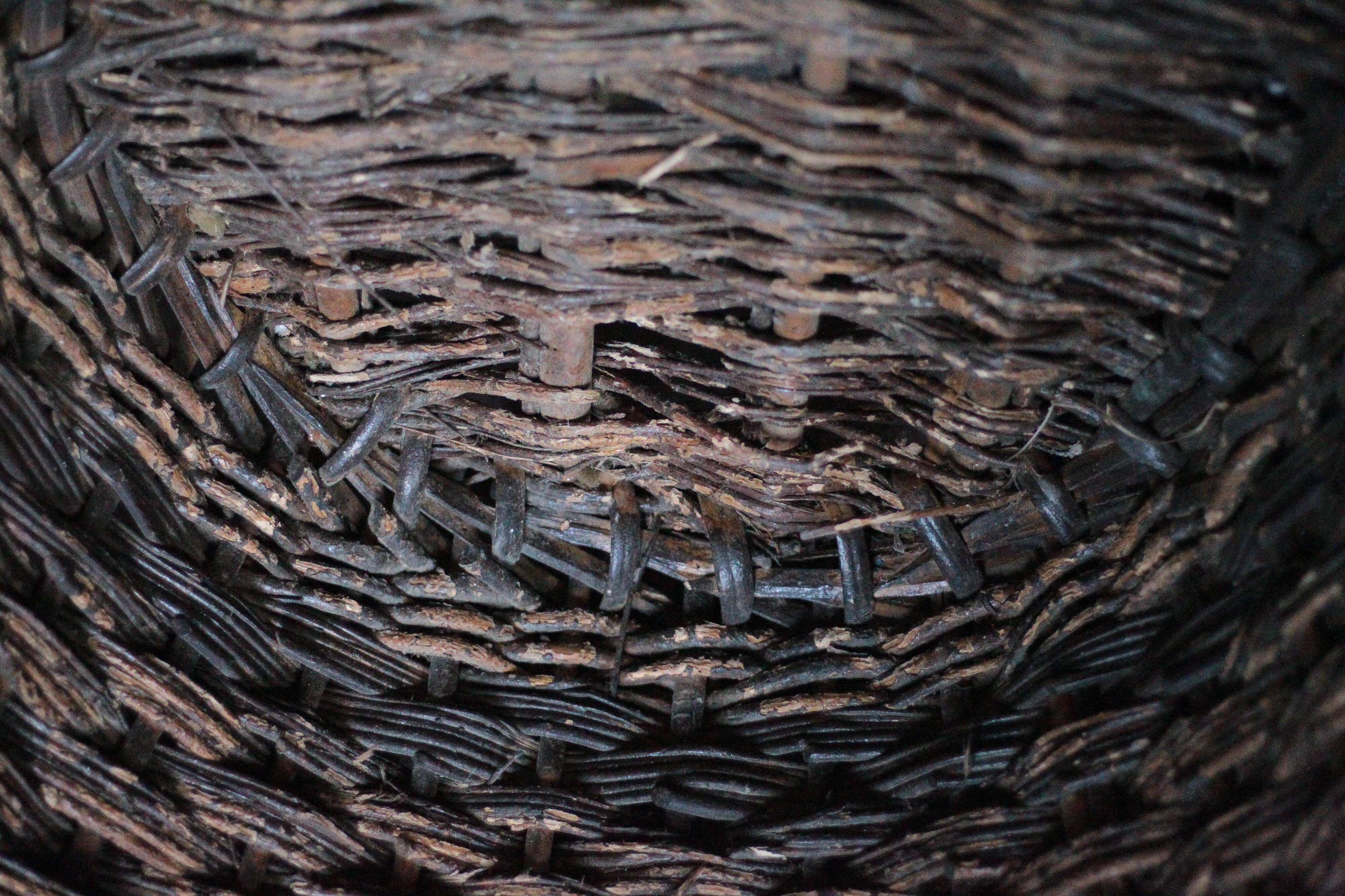 XXL woven basket antique, wicker basket, storage, baker's tool