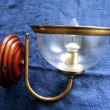Glass sconce brass gold