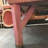 Industrial outdoor coffee table made of iron and wood