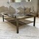 Brass coffee table attributed to Guy Lefevre for Maison Jansen