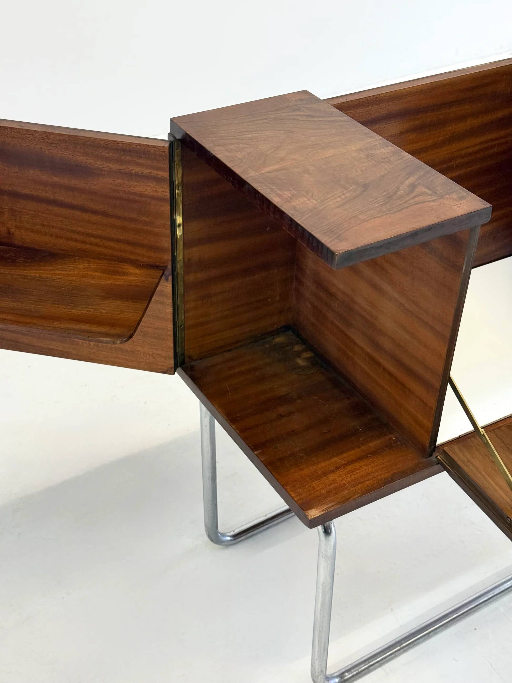 Italian walnut bar cabinet by Cova Milano