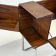 Italian walnut bar cabinet by Cova Milano