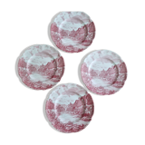 Flat plates in vintage English porcelain