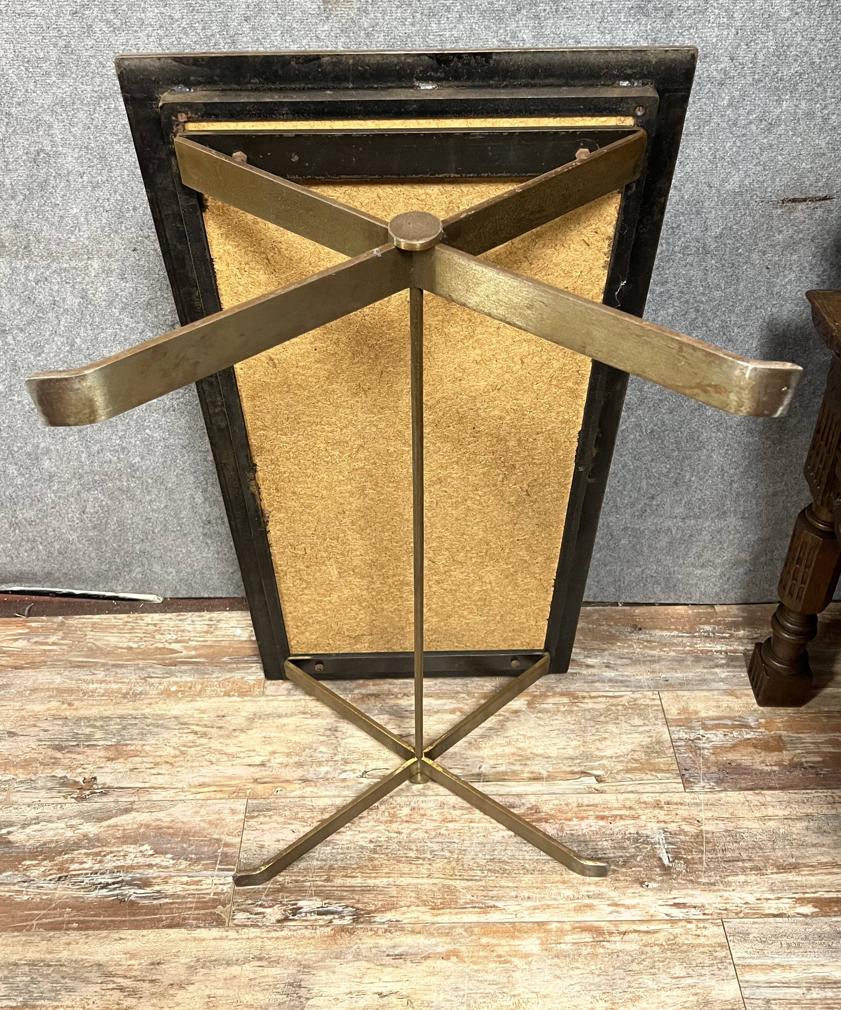 Scandinavian coffee table from the 60s and metal and ceramics