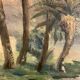 Old painting, orientalist landscape, signed George 20th century