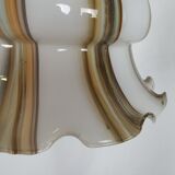 Chandelier in white and multicolored Murano glass