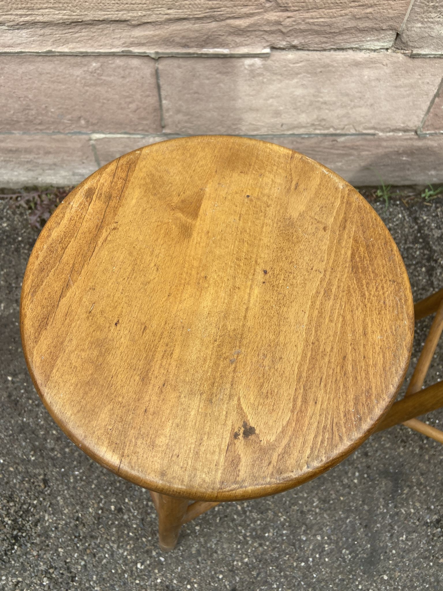 paire de Tabourets de bar bois vintage