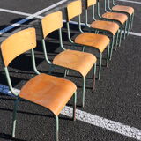 Set of 6 adult chairs Mullca 510 green