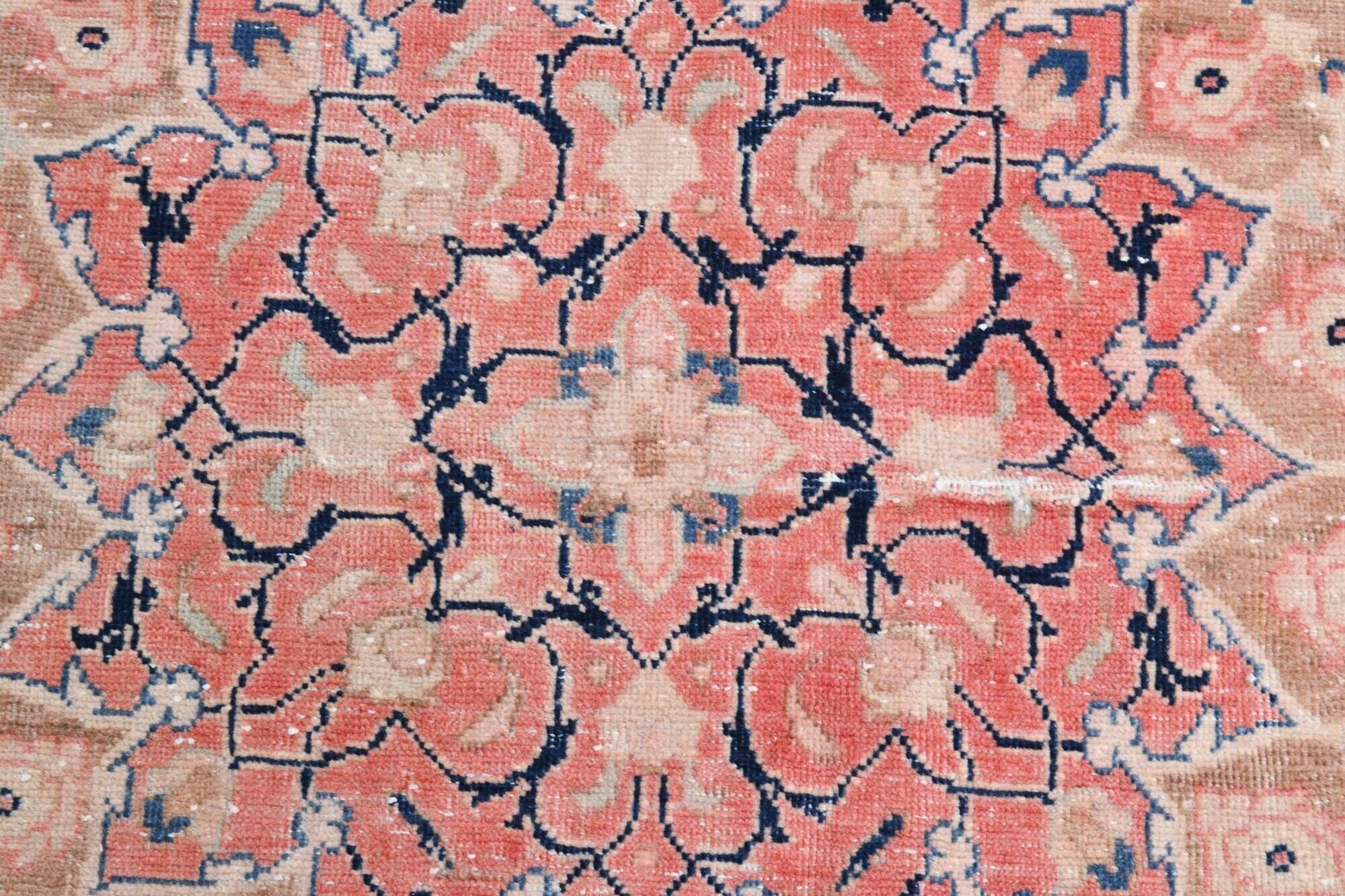 Tapis persan classique antique 57s rose blush bleu 10x13, 293x388 cm