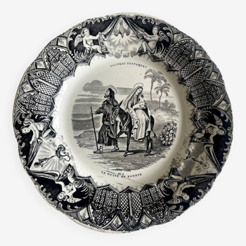 Assiette parlante Creil et Montereau