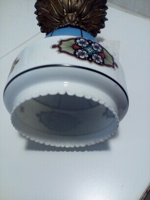 Bronze-mounted ceiling monboard globe opaline art deco year 1910/20