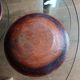 6 antique hand-turned glazed terracotta plates