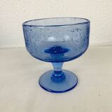 16 sangria serving glasses, Biot blue bubble glass