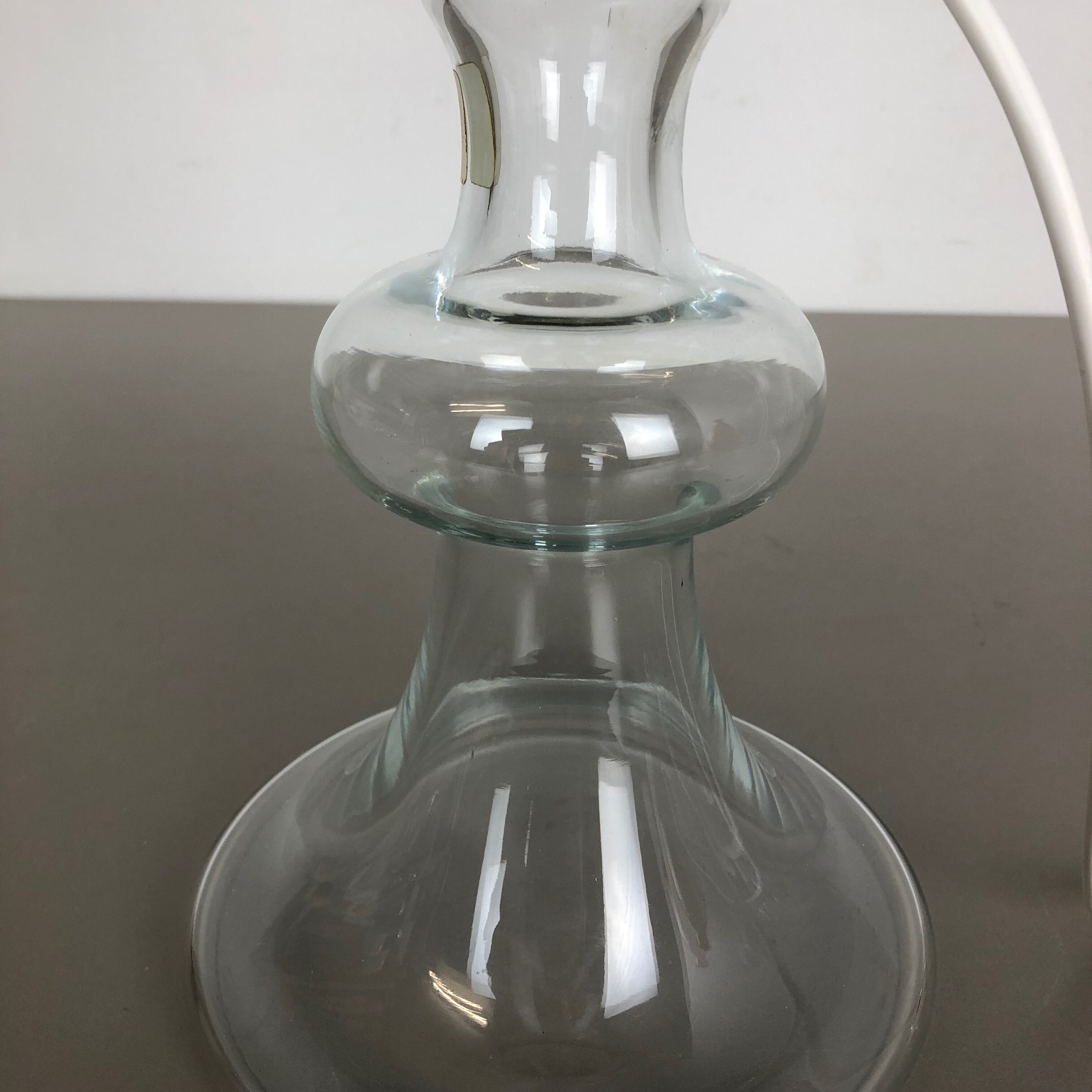 danish modern clear glass Table Light base by HOLMEGAARD, Denmark 1970s