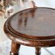 Tabouret de traite vintage en bois tripode