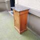 Antique Louis Philippe bedside table in wood and marble.