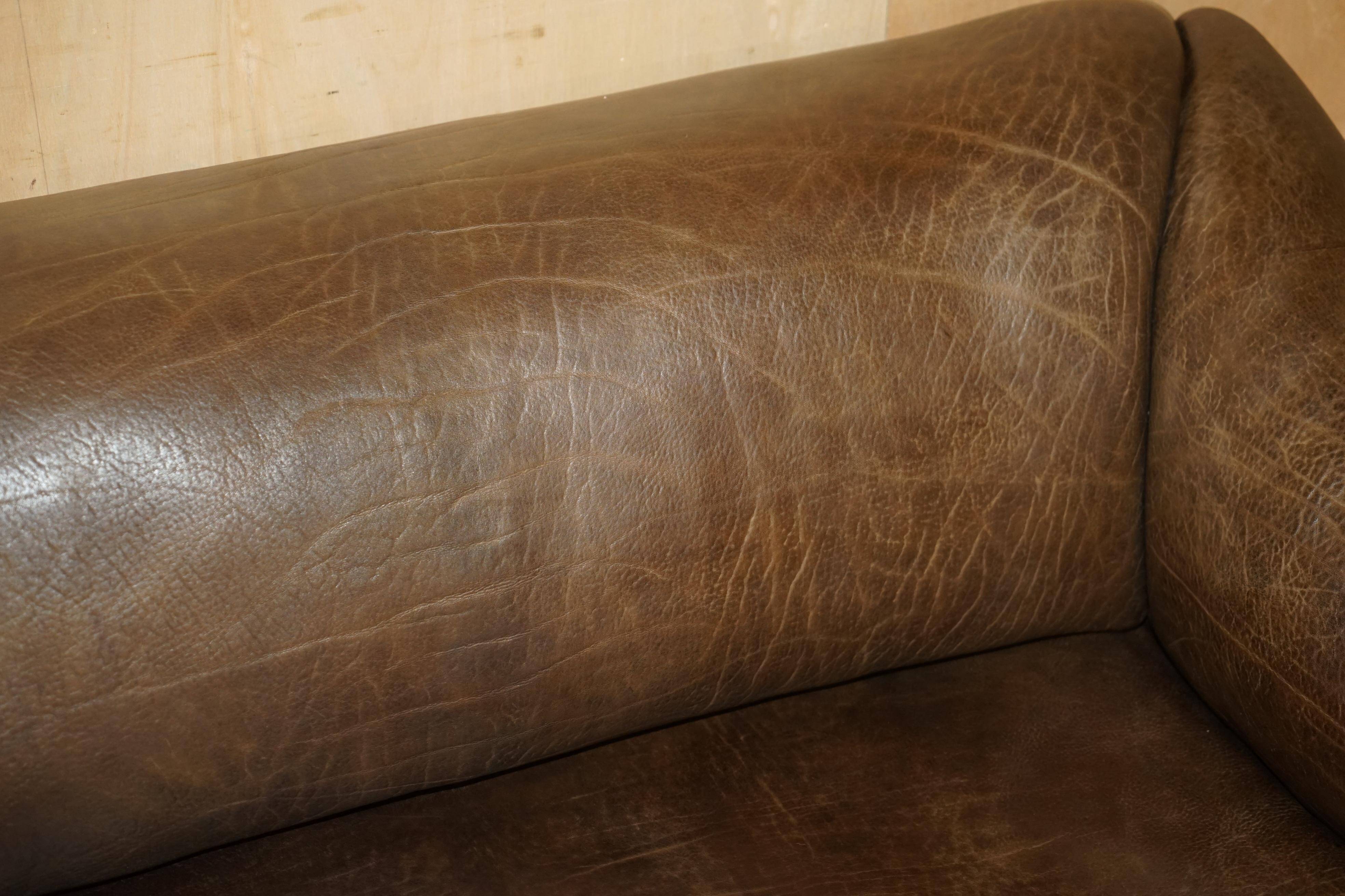 Reclining canapé De Sede DS47 in restored buffalo neck leather