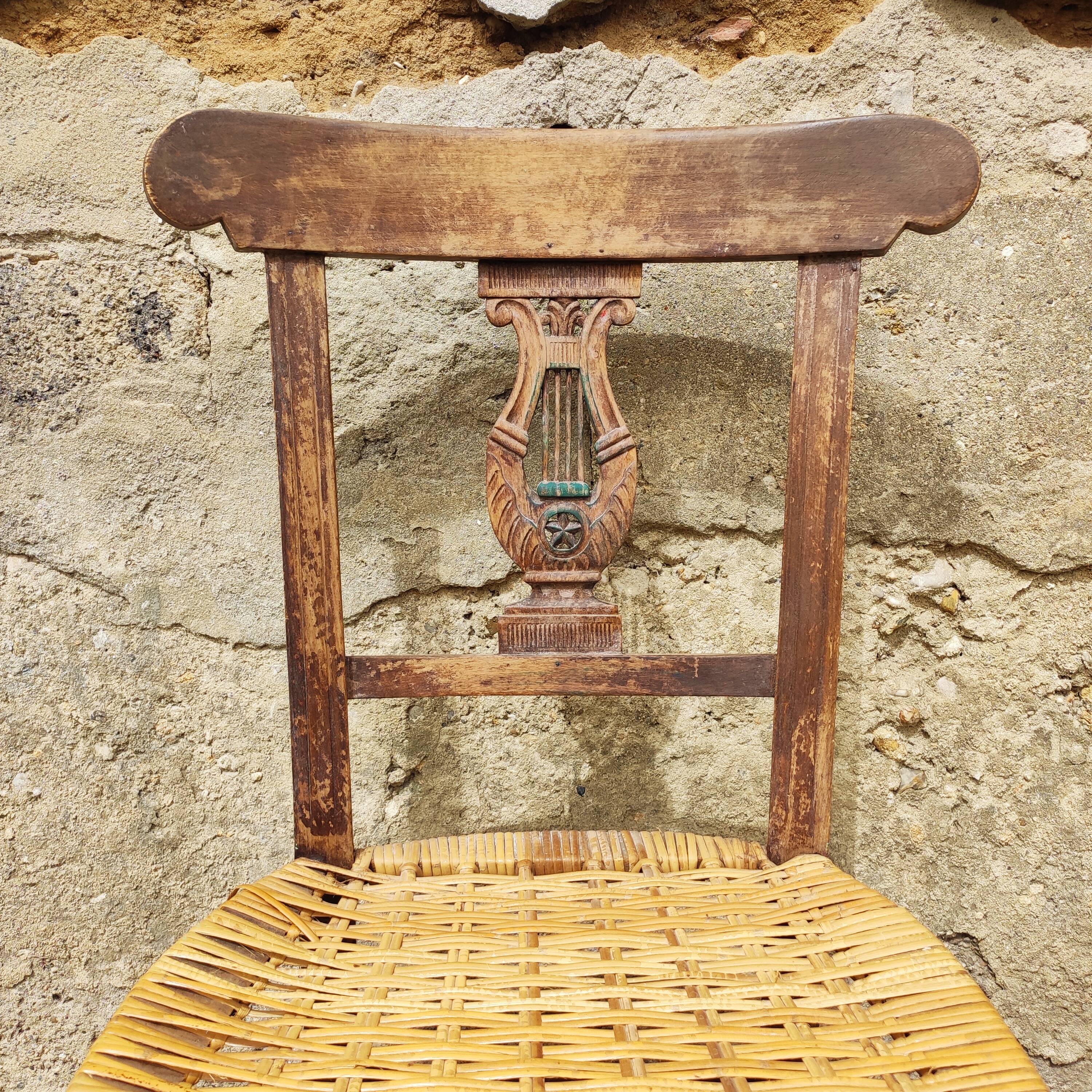 Antique patinated chair
