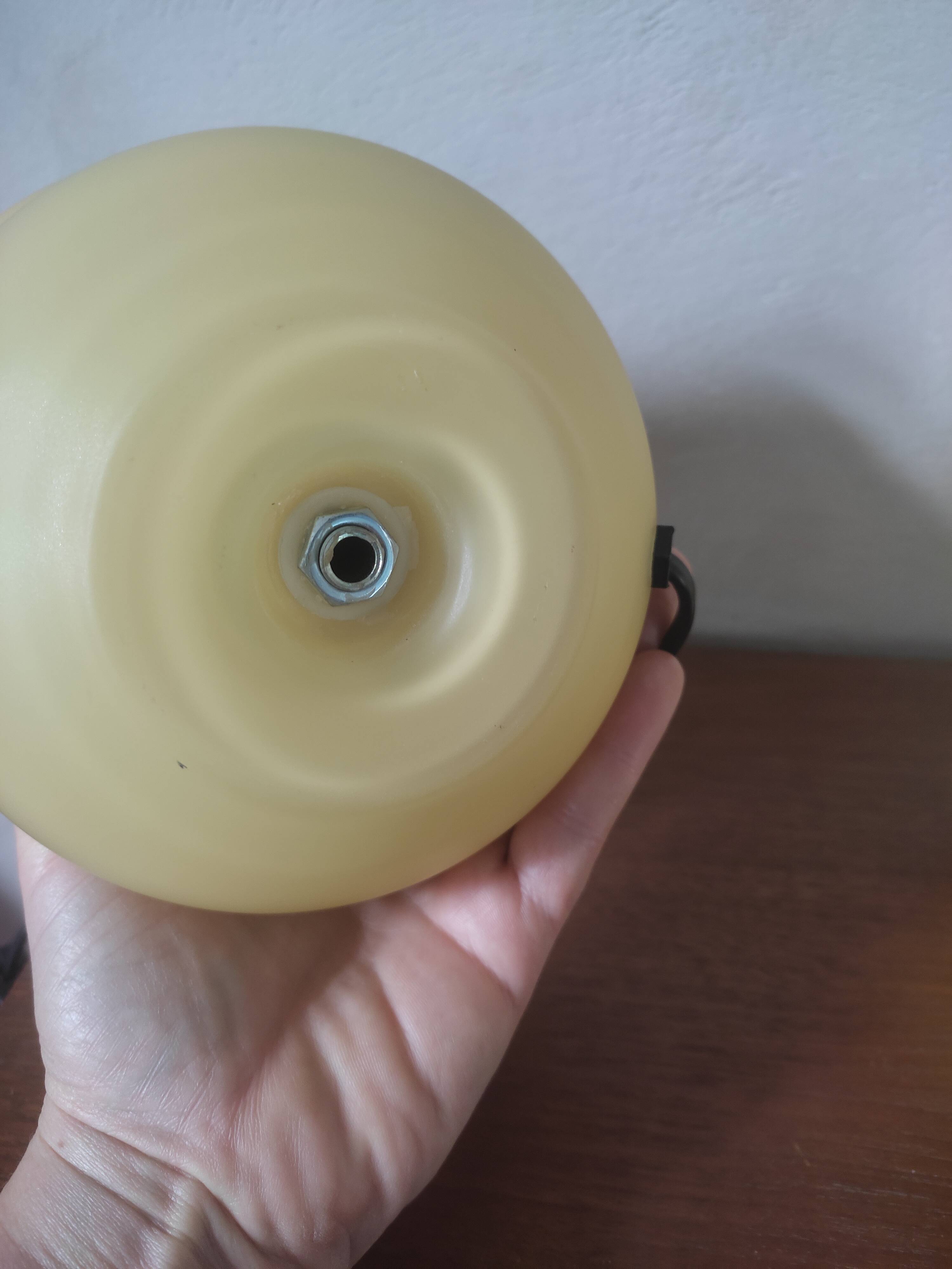 Pair of mushroom glass bedside lamps