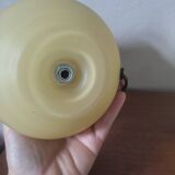 Pair of mushroom glass bedside lamps