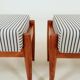 Armchair with striped fabric footrest, 1960