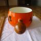 Enameled saucepan with lid 1970s