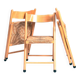 Chaises pliantes vintage italiennes avec siège en paille, set de 3