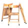 Chaises pliantes vintage italiennes avec siège en paille, set de 3