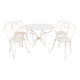 Wrought iron garden furniture chairs and table