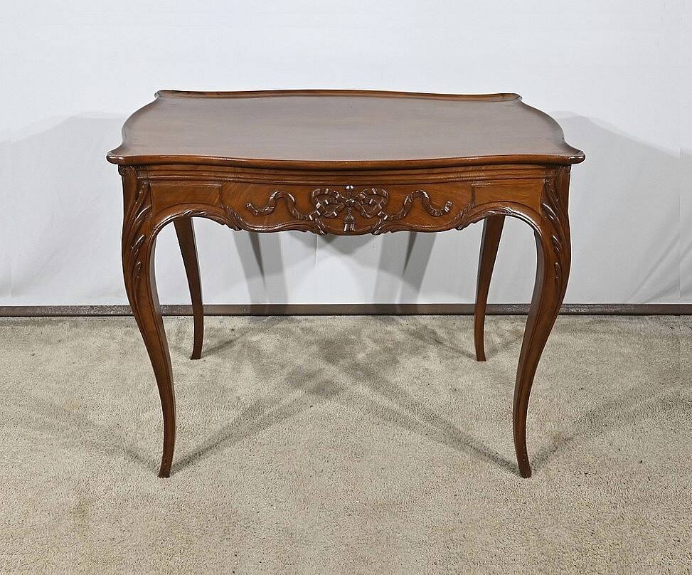 Small Cabaret Table in Mahogany, Louis XV style, Napoleon III period – Mid-19th century