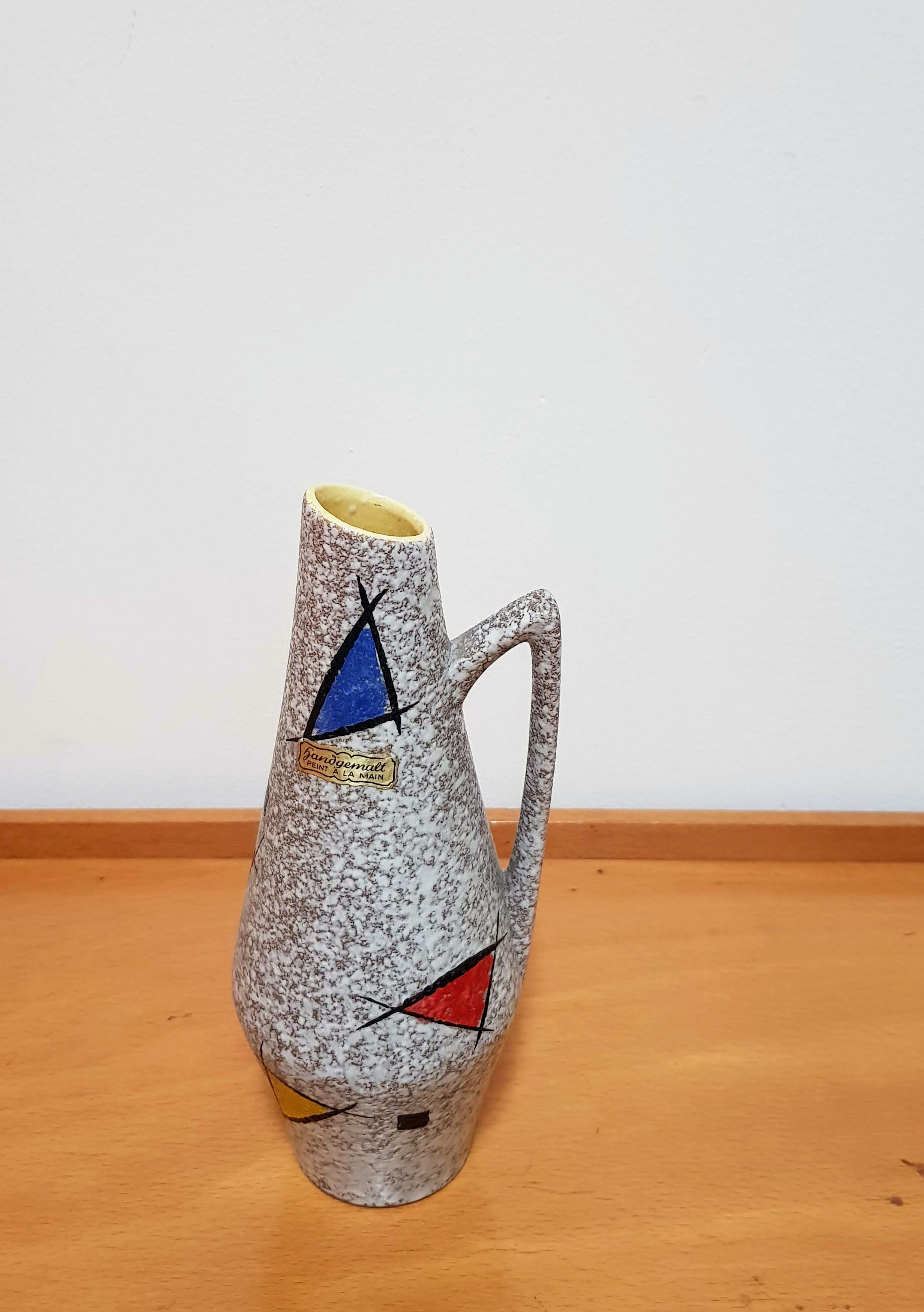 Vintage Fat Lava West German Ceramic Vase by Heinz Siery