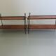 Scandinavian wood and metal shelf 60s 70s