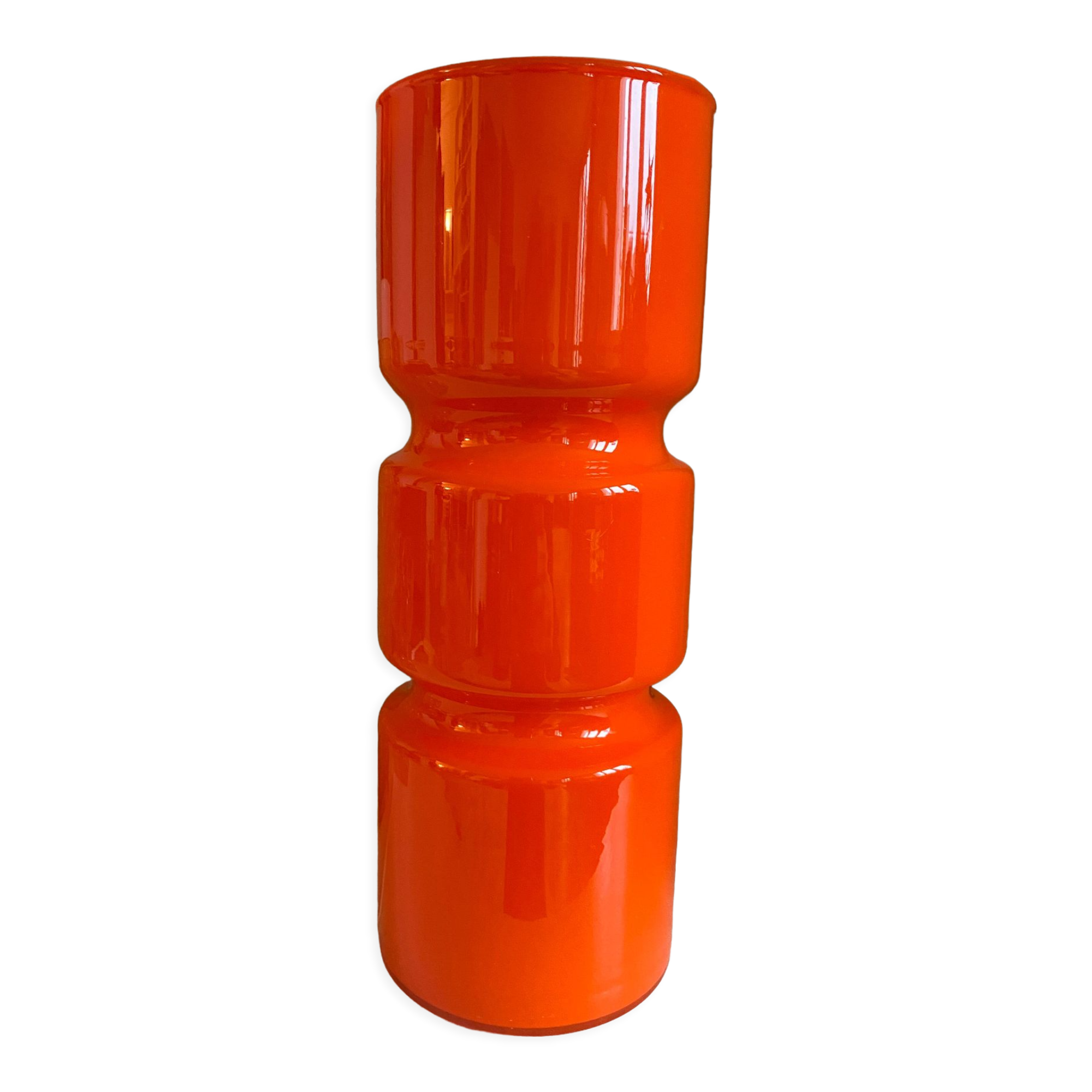 Lampe Fitz en verre orange Habitat vintage