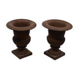Paire de vases Médicis en fonte