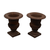 Paire de vases Médicis en fonte