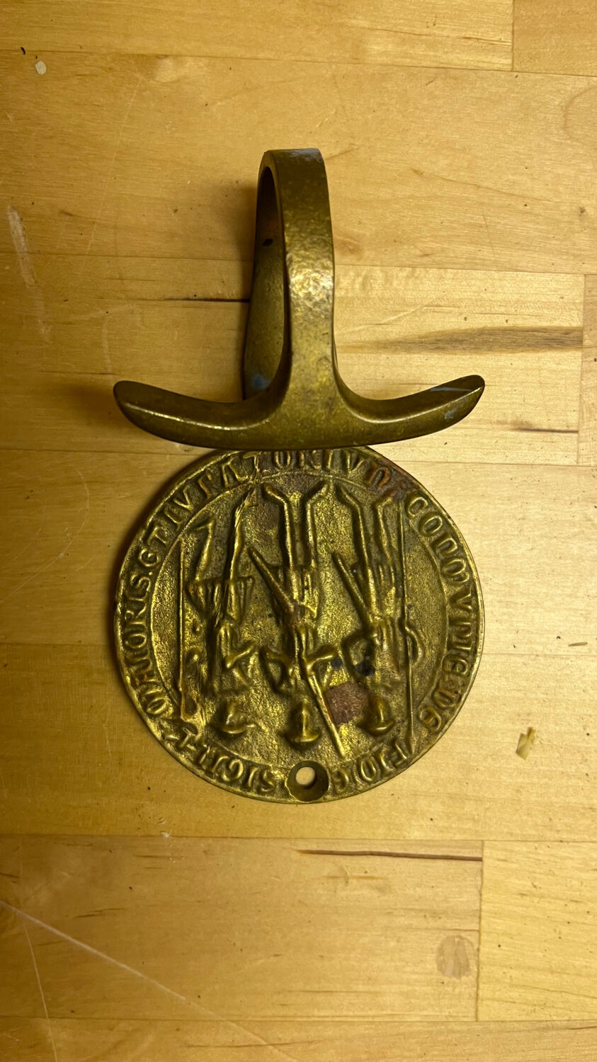 Vintage brass hook