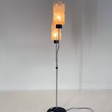Lampadaire en chrome et verre des années 1970 par Lidokov, étiqueté, Tchécoslovaquie
