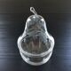 Engraved glass pear-shaped box