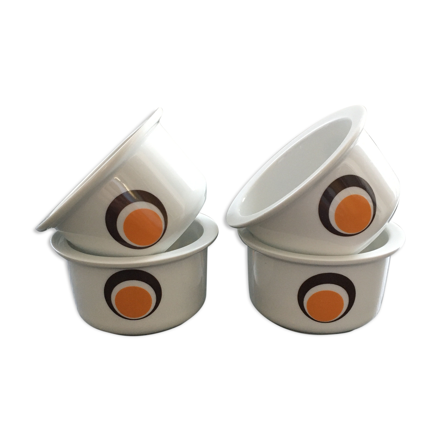 Lot 4 ramekins pop décor