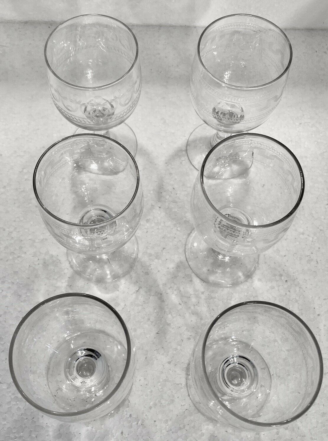 4 glasses wine or water in Baccarat crystal 1920 / 1930