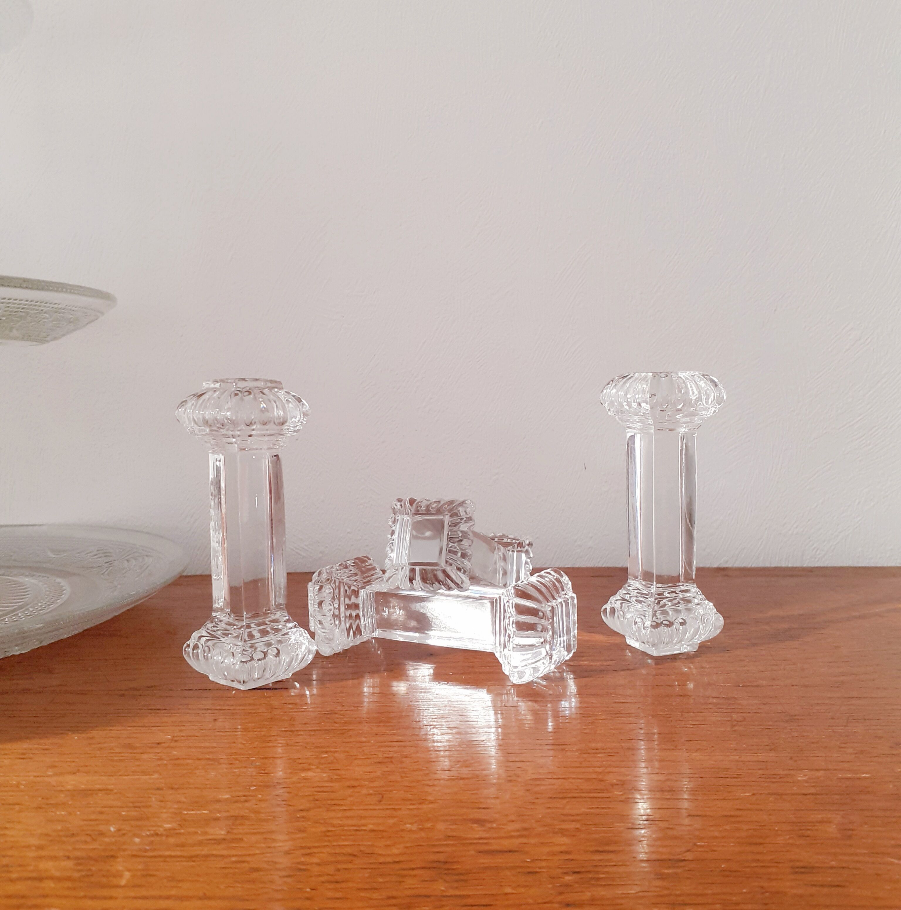 Vintage glass knife doors